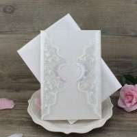 Invitation Card with Transparent Cover Loving Heart  Wedding Card with Envelope Customized 